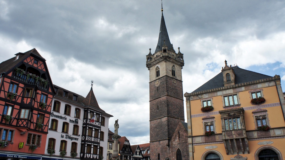 La place d'Obernai en Alsace